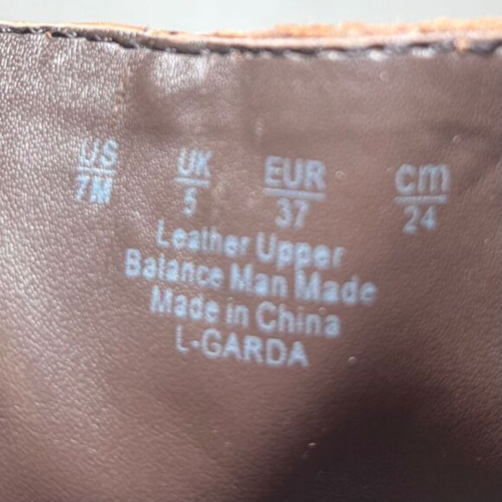 Franco Sarto NWOT L-Garda Tan‎ Leather Ankle Boots Women's 7 Buckle Zipper - Picture 8 of 8